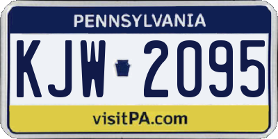 PA license plate KJW2095