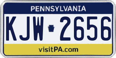 PA license plate KJW2656