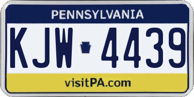 PA license plate KJW4439