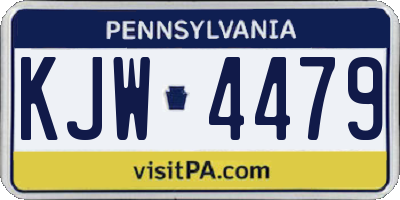 PA license plate KJW4479