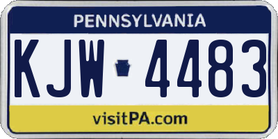 PA license plate KJW4483