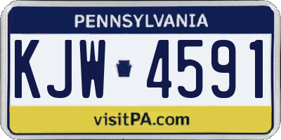 PA license plate KJW4591