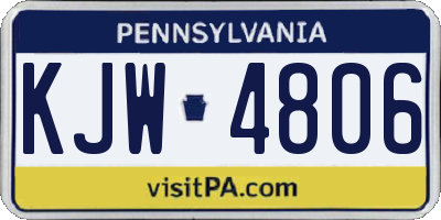 PA license plate KJW4806