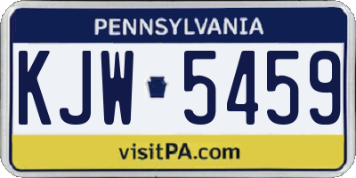 PA license plate KJW5459