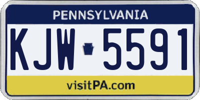 PA license plate KJW5591