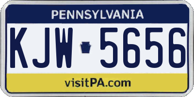 PA license plate KJW5656