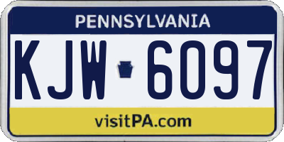 PA license plate KJW6097