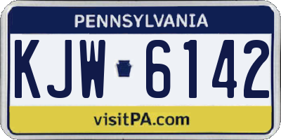 PA license plate KJW6142
