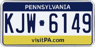 PA license plate KJW6149