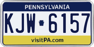 PA license plate KJW6157