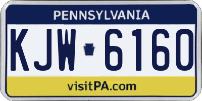 PA license plate KJW6160