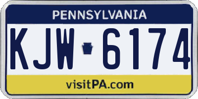 PA license plate KJW6174