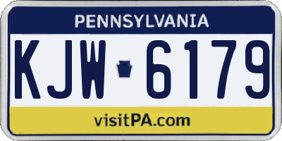 PA license plate KJW6179