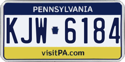 PA license plate KJW6184