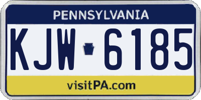 PA license plate KJW6185
