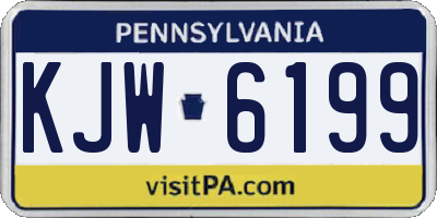 PA license plate KJW6199