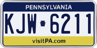 PA license plate KJW6211