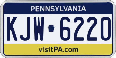 PA license plate KJW6220