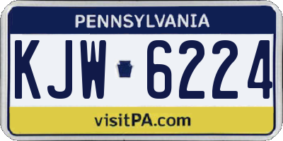 PA license plate KJW6224