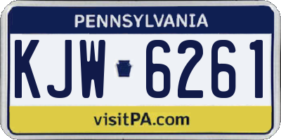 PA license plate KJW6261