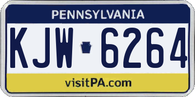 PA license plate KJW6264