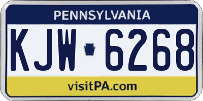 PA license plate KJW6268