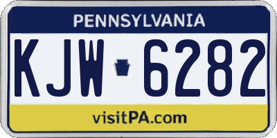 PA license plate KJW6282