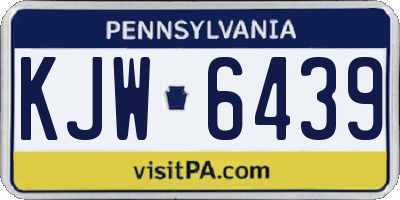 PA license plate KJW6439