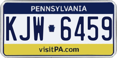 PA license plate KJW6459