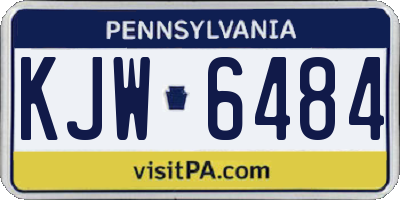 PA license plate KJW6484