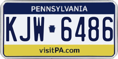 PA license plate KJW6486