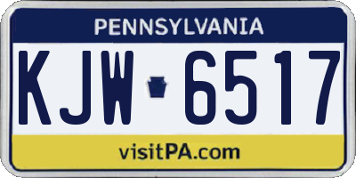 PA license plate KJW6517