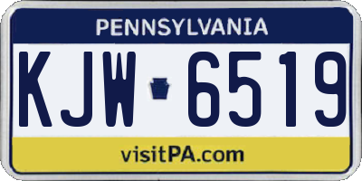PA license plate KJW6519