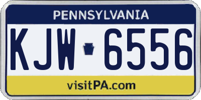 PA license plate KJW6556