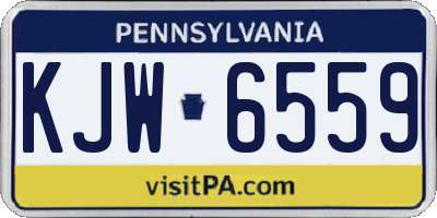PA license plate KJW6559