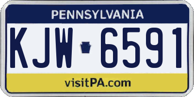 PA license plate KJW6591