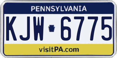PA license plate KJW6775