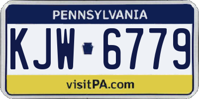 PA license plate KJW6779