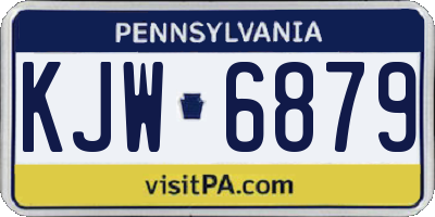 PA license plate KJW6879