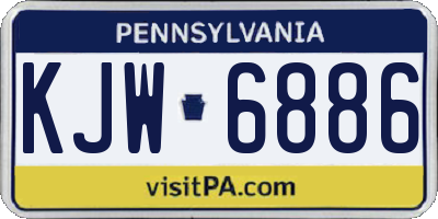 PA license plate KJW6886