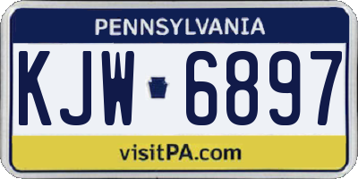 PA license plate KJW6897