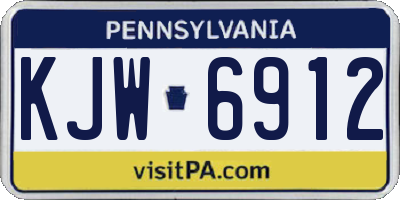 PA license plate KJW6912
