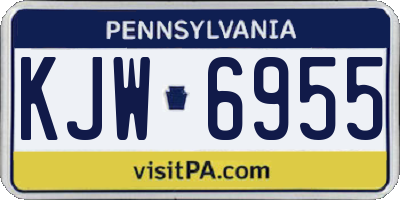 PA license plate KJW6955
