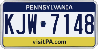 PA license plate KJW7148