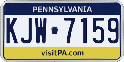 PA license plate KJW7159