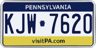 PA license plate KJW7620