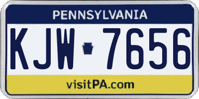 PA license plate KJW7656