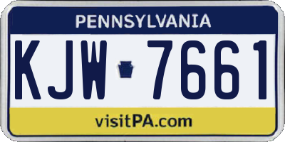PA license plate KJW7661