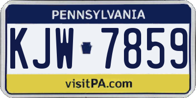 PA license plate KJW7859