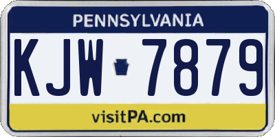 PA license plate KJW7879